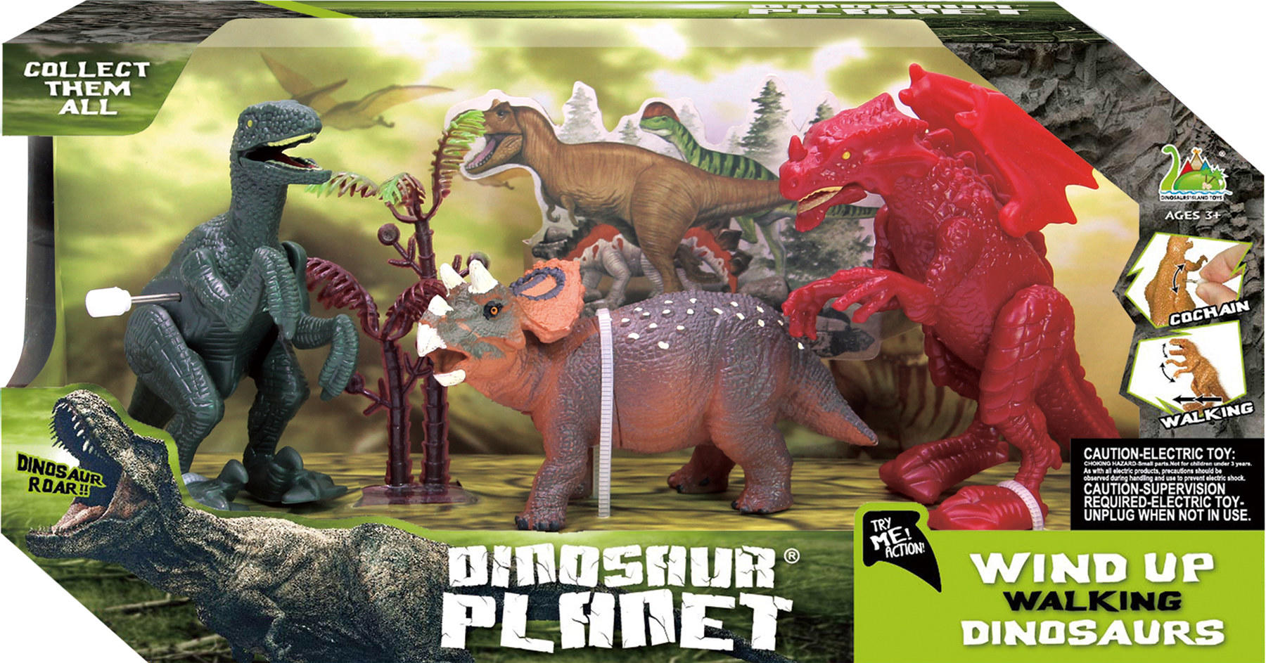 Dinosaurios x 3 en caja