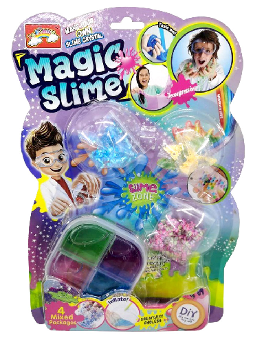 Set de laboratorio de slime con accesorios en blister