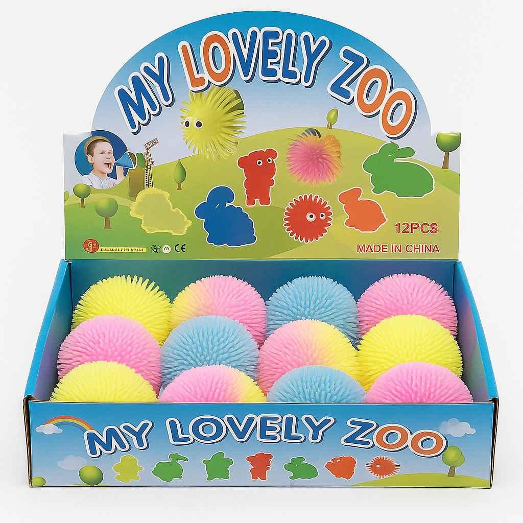 Pelota multicolor con luz en display x 12