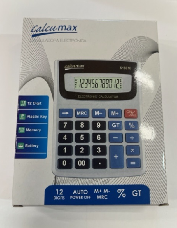 Calculadora 12 digitos con pila