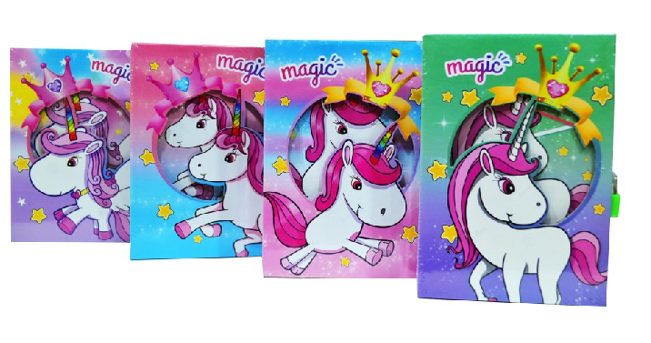 Diario intimo con candado diseño unicornio