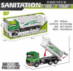 Camion volquete en caja