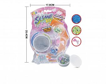 Laboratorio de slime con accesorios en blister