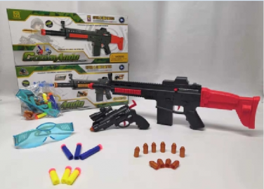Arma de guerra con luz y sonido